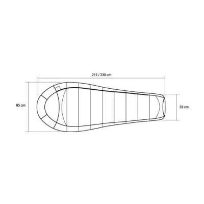 Спальный мешок Trimm Trekking BALANCE, красный, 185 L, 49664