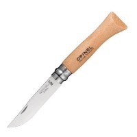 Нож Opinel №6, нержавеющая сталь, рукоять из бука, блистер, 000404