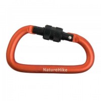 Карабин многофункциональный с муфтой Naturehike NH15A005-H D-Type 6cm оранжевый