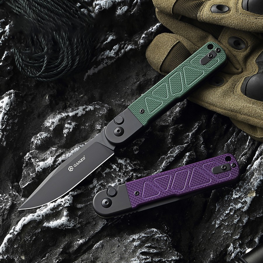 Нож складной Ganzo G767PT-PL фиолетовый