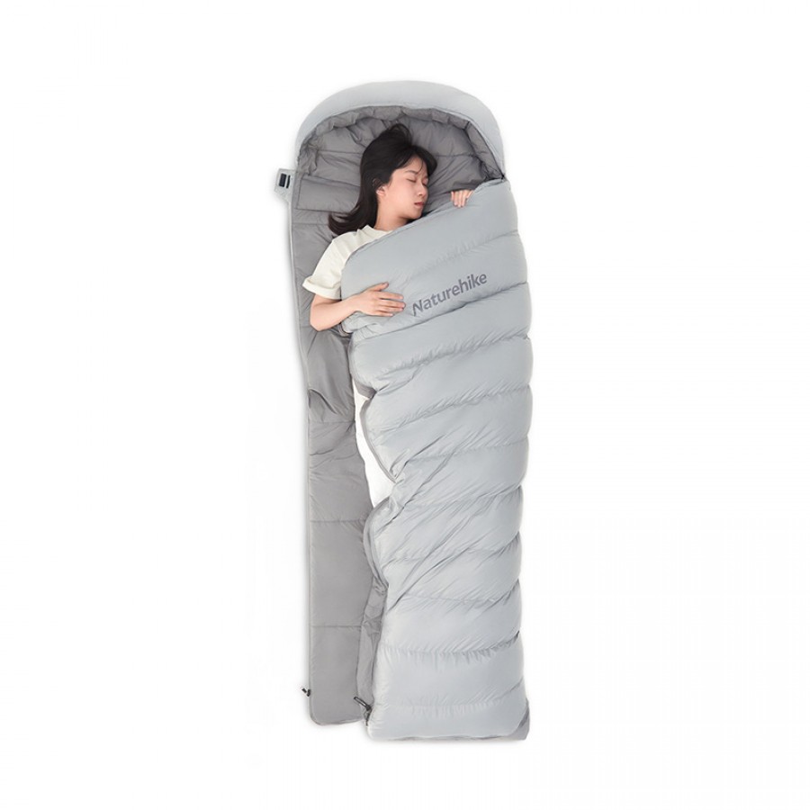 Ультралёгкий спальный мешок Naturehike RM40 Series Утиный пух Grey Size L, 6927595707173