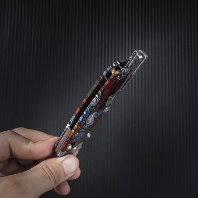 Нож складной SRM Medal 255L-GQ2 дамасский узор