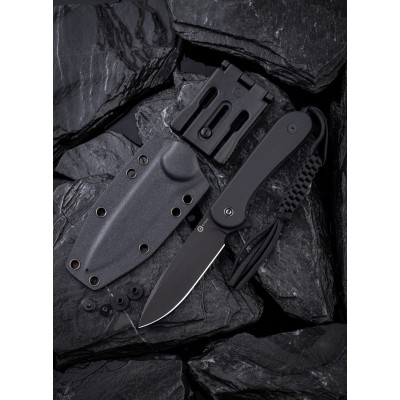 Нож CIVIVI Fixed Blade Elementum D2 Steel Black Stonewash Handle G10 Black
