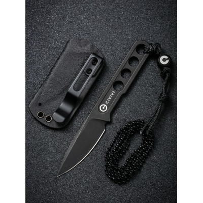 Нож CIVIVI Fixed Blade Circulus 10Cr15CoMoV Steel Black Stonewashed Handle Ostap Hel Design