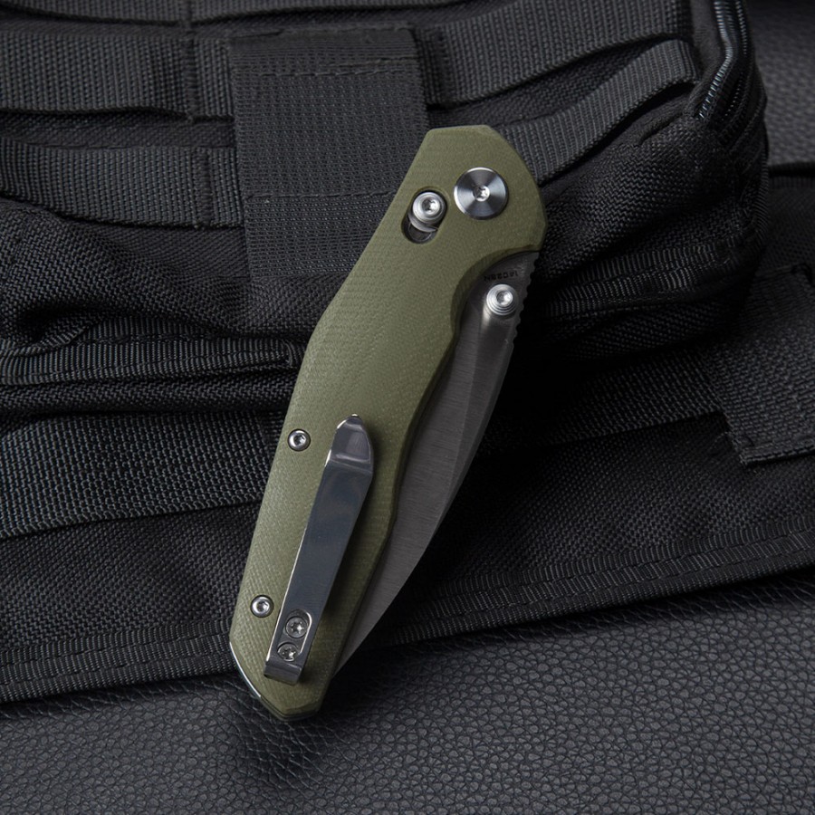 Нож Bestechman Ronan сталь 14C28N, рукоять G10 зеленая