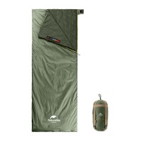 Мешок спальный Naturehike NH21MSD09 мини LW180, размер XL, зеленый, молния слева, 6927595777961L