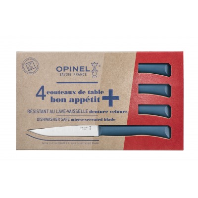 Набор столовых ножей Opinel, полимерная ручка, нерж, сталь, кор. синий. 002198