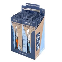 Набор-дисплей Opinel, 14 ножей №8 Outdoor Earth из нержав стали, 7 синих + 7 оранжевых, 001841