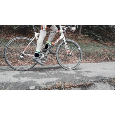 Водонепроницаемые носки DexShell Pro visibility Cycling L (43-46) Зеленая полоска, DS648HVYL