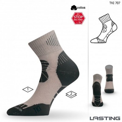 Носки Lasting TKI 707, cotton+polypropylene, бежевый/черный, размер S, TKI707S Носки Lasting TKI 707, cotton+polypropylene, бежевый/черный, размер S, TKI707S