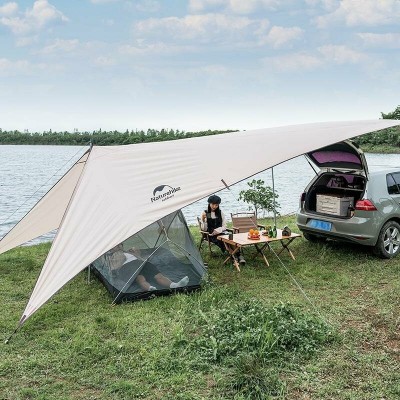 Тент  Naturehike Car Rear Canopy NH21TM001, 590*340 см для кемпинга песочный  (с тремя стойками), 6927595777831