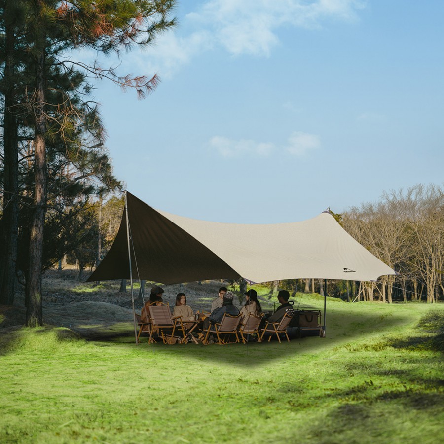 Тент Naturehike Cloud Skies Tarp C2350WS010 150D 550*465 см песочный, 6927595796481