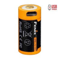 Аккумулятор 16340 Fenix 700 mAh Li-ion с разъемом для USB Аккумулятор 16340 Fenix 700 mAh Li-ion с разъемом для USB
