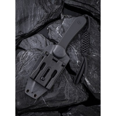 Нож CIVIVI Fixed Blade Elementum D2 Steel Black Stonewash Handle G10 Black