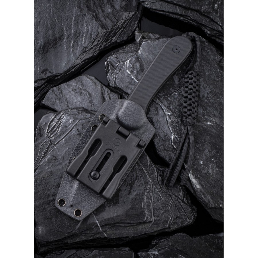 Нож CIVIVI Fixed Blade Elementum D2 Steel Black Stonewash Handle G10 Black