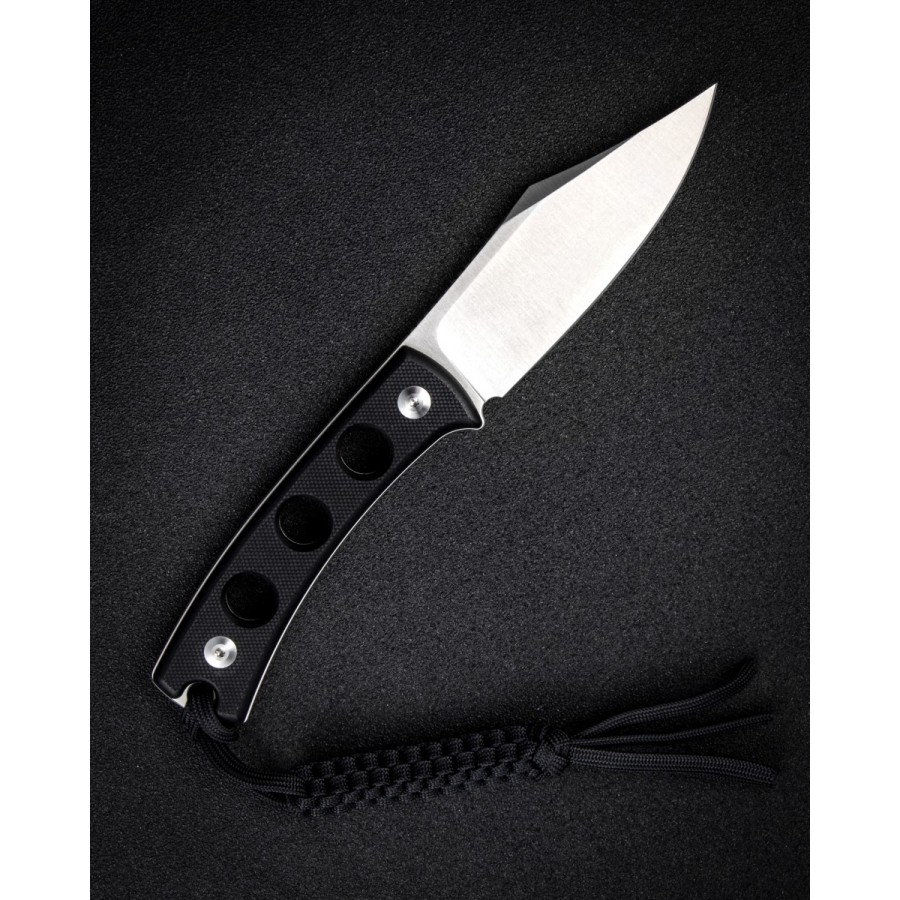 Нож SENCUT Fixed Blade Waxahachie 9Cr18MoV Steel Satin Handle G10 Black