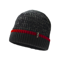 Шапка водонепроницаемая Dexshell Cuffed Beanie, DH353RED черная с красной полоской, размер L/XL, DH353REDLXL