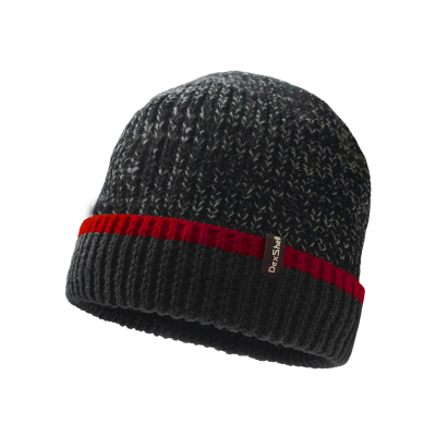 Шапка водонепроницаемая Dexshell Cuffed Beanie, DH353RED черная с красной полоской, размер L/XL, DH353REDLXL Шапка водонепроницаемая Dexshell Cuffed Beanie, DH353RED черная с красной полоской, размер L/XL, DH353REDLXL