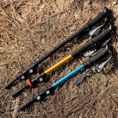 Палка Треккинговая Naturehike ST01 6061 AL NH17D001-Z  с 3 узлами женская 57-120 золотой