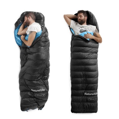 Мешок спальный Naturehike CW400 NH18C400-D с утиным пухом, размер M, черный