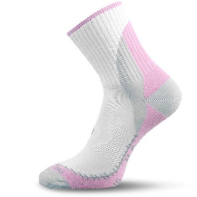 Носки Lasting ILA381, cotton+polypropylene, cotton+polypropylene, бело-серо- розовый, размер S, ILA381S Носки Lasting ILA381, cotton+polypropylene, cotton+polypropylene, бело-серо- розовый, размер S, ILA381S