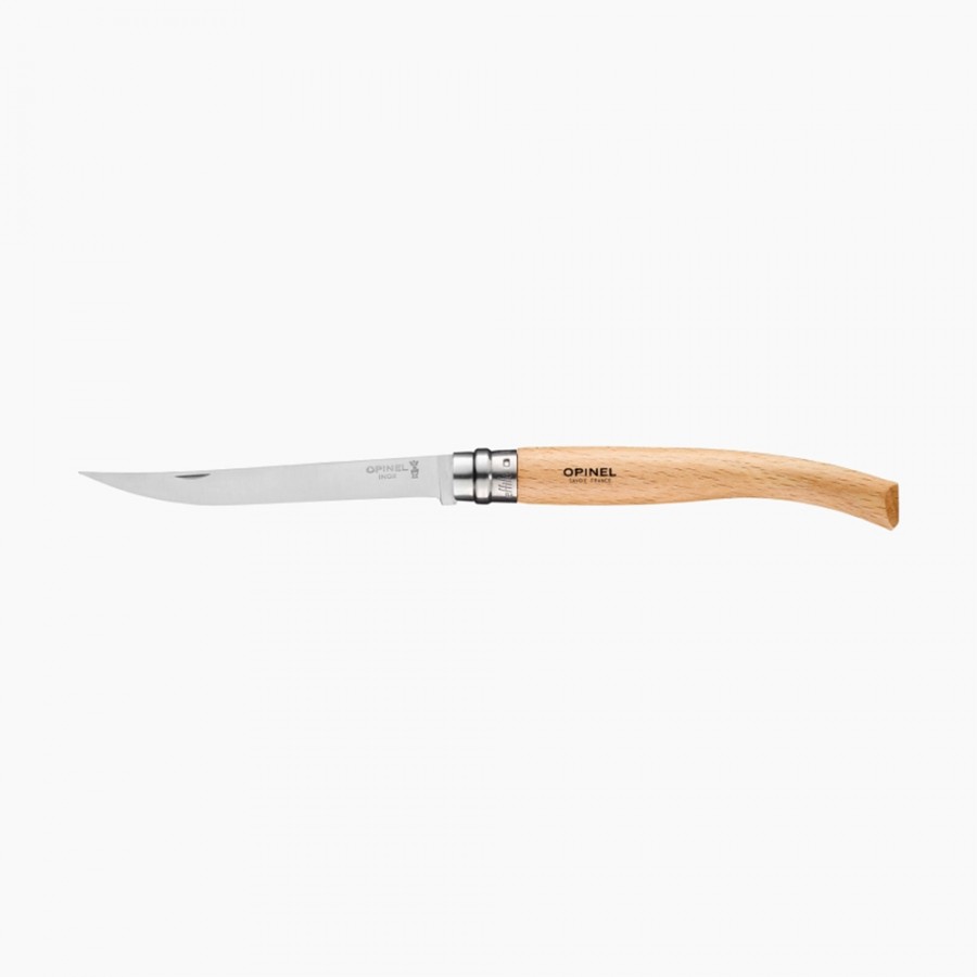 Нож филейный Opinel №12, нержавеющая сталь, рукоять из дерева бука