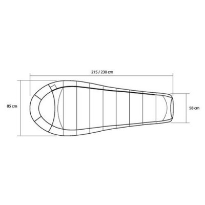 Спальный мешок Trimm Lite IMPACT, красный, 185 R, 49693