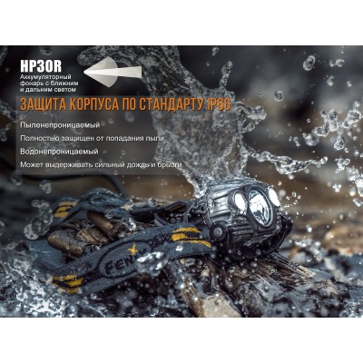 Налобный фонарь Fenix HP30R черный, HP30Rblack