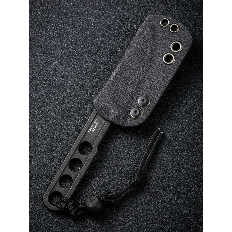 Нож CIVIVI Fixed Blade Circulus 10Cr15CoMoV Steel Black Stonewashed Handle Ostap Hel Design