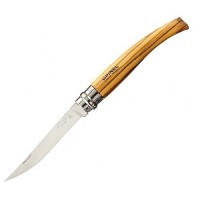 Нож филейный Opinel №10,  нержавеющая сталь, рукоять оливковое дерев, чехол, деревянный футляр, 001090 Нож филейный Opinel №10,  нержавеющая сталь, рукоять оливковое дерев, чехол, деревянный футляр, 001090