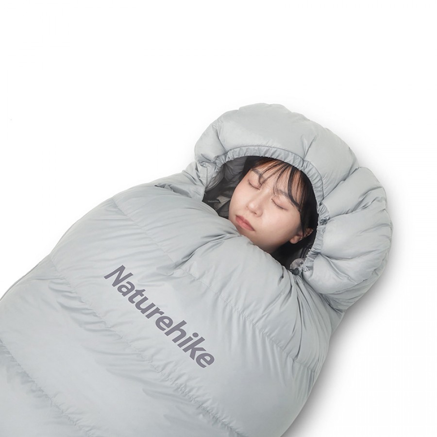 Ультралёгкий спальный мешок Naturehike RM40 Series Утиный пух Grey Size M, 6927595707159
