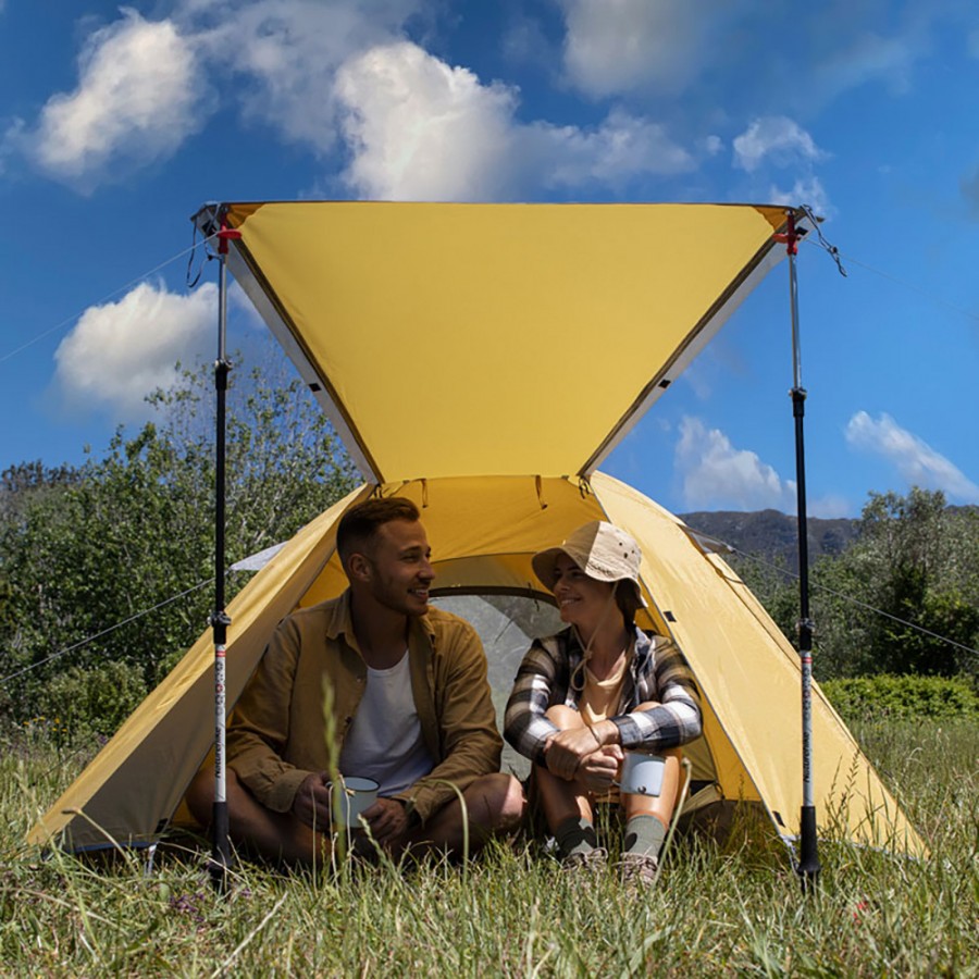 Палатка Naturehike P-Series NH18Z033-P 210T/65D, трехместная, серо-голубая, 6927595783634