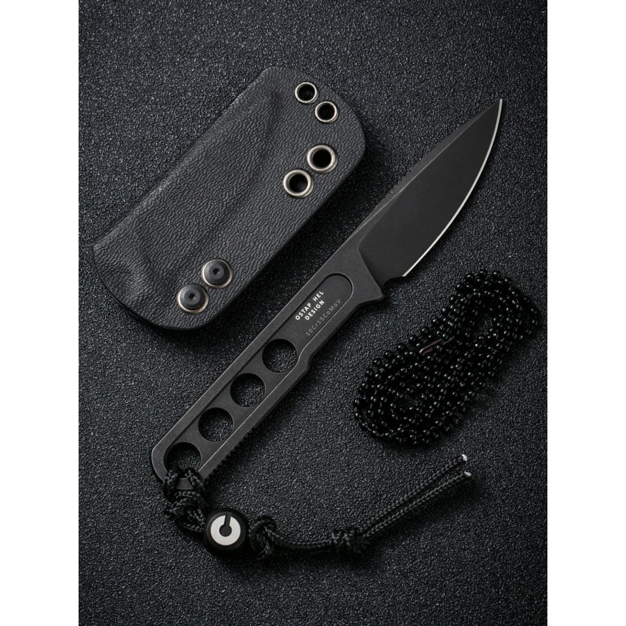 Нож CIVIVI Fixed Blade Circulus 10Cr15CoMoV Steel Black Stonewashed Handle Ostap Hel Design