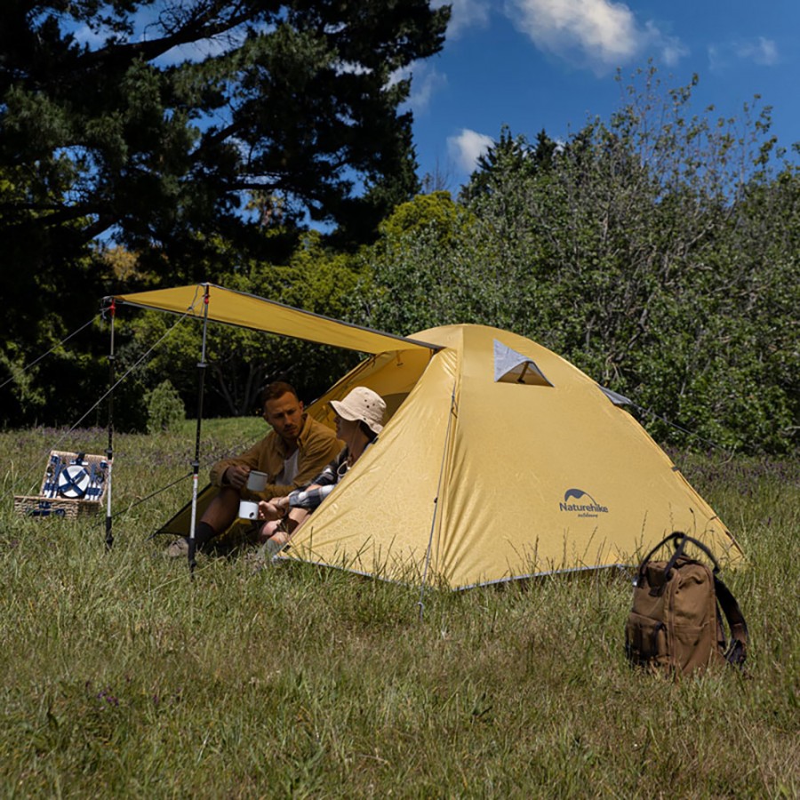 Палатка Naturehike P-Series NH18Z022-P 210T/65D, двухместная, серо-голубая, 6927595783597