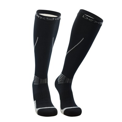 Водонепроницаемые носки Dexshell Mudder XL (47-49), Черные с серыми полосками  , DS635GRYXL