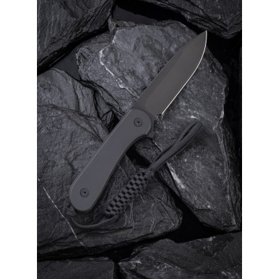 Нож CIVIVI Fixed Blade Elementum D2 Steel Black Stonewash Handle G10 Black