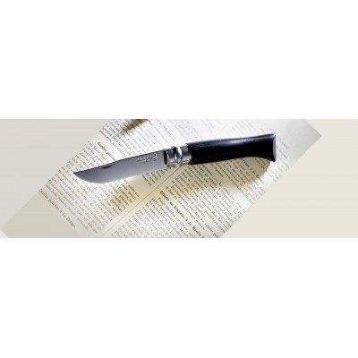 Нож Opinel №8, нержавеющая сталь, рукоять эбеновое дерево, подарочная упаковка, 001352