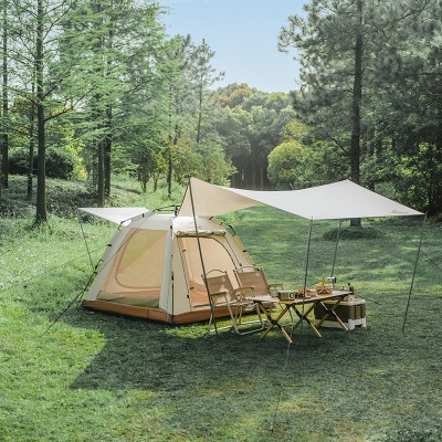 Палатка 3-местная c навесом Naturehike Ango Picnic Automatic Tent CNK2450WS021, бежевая, 6976507662536