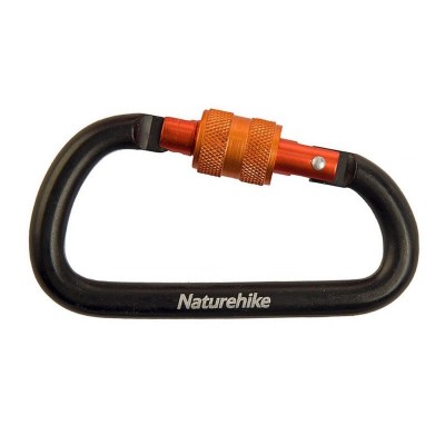 Карабин многофункциональный с муфтой Naturehike NH15A005-H D-Type 6cm чёрный Карабин многофункциональный с муфтой Naturehike NH15A005-H D-Type 6cm чёрный