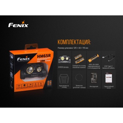 Набор Fenix HM65R LED Headlight+E-LITE, HM65RE-LITE