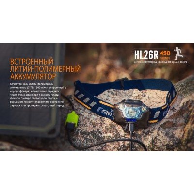 Налобный фонарь Fenix HL26R голубой, HL26Rbl