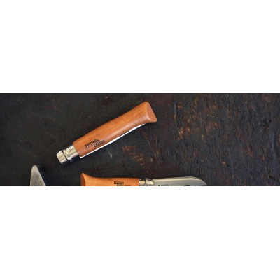 Нож Opinel №9, углеродистая сталь, рукоять из дерева бука, блистер, 000623