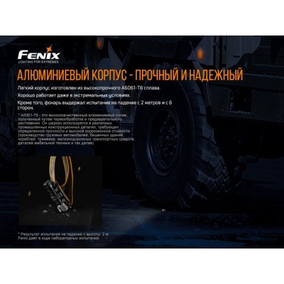 Налобный фонарь Fenix HM61R + складной нож Ruike S22, черный, HM61RS22bk