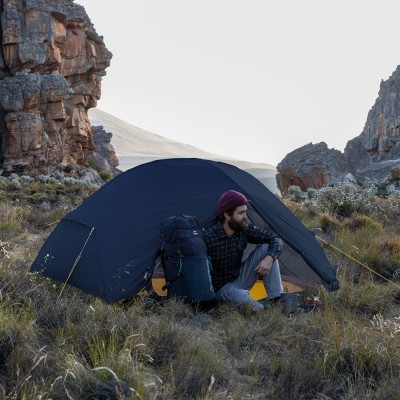 Палатка Naturehike Mongar NH19M002-J 210T двухместная сверхлегкая , синяя Navy Blue, 6975641880998