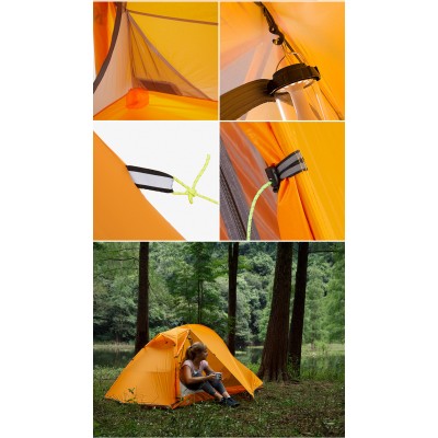 Палатка 1-местная Naturehike сверхлегкая + коврик NH18A095-D, 20D, оранжевый, 6975641886495