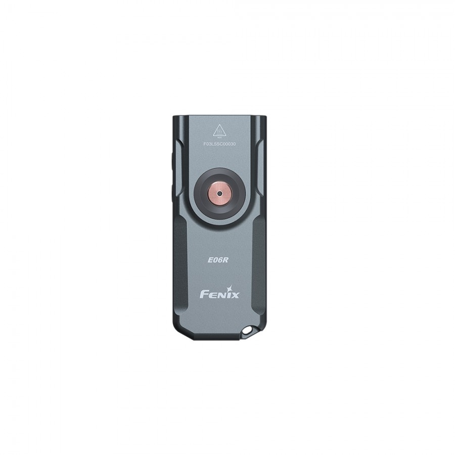 Фонарь-брелок Fenix E06R серый
