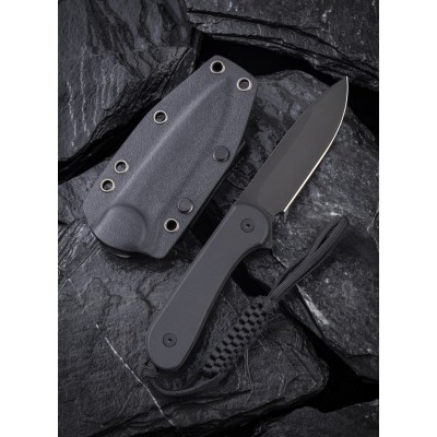 Нож CIVIVI Fixed Blade Elementum D2 Steel Black Stonewash Handle G10 Black