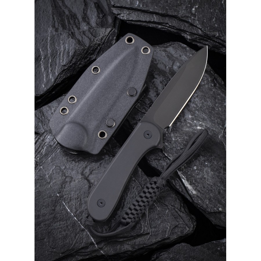Нож CIVIVI Fixed Blade Elementum D2 Steel Black Stonewash Handle G10 Black