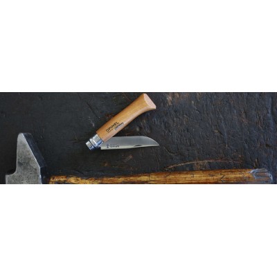 Нож Opinel №7, углеродистая сталь, рукоять из дерева бука, блистер, 000622