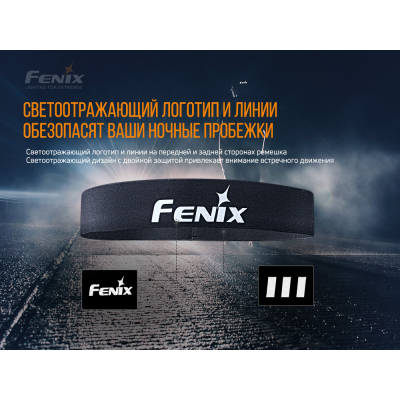 Повязка на голову Fenix AFH-10 черная, AFH-10bk